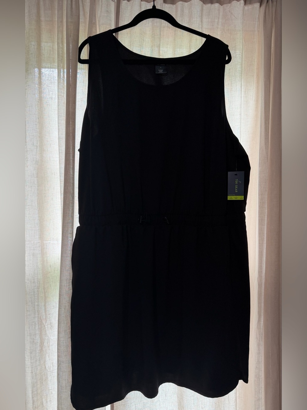 Tek Gear Black Sleeveless Scoop Neck Athletic Dress
